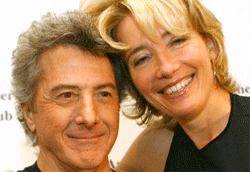 Gli attori Dustin Hoffman e Emma Thompson