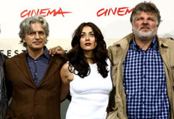 Fabrizio Bentivoglio, Valentina Lodovini e Carlo Mazzacurati alla Festa di Roma