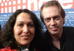 La nostra inviata Sara Sagrati con Steve Buscemi dopo la conferenza di John Rabe