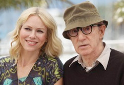 Woody Allen insieme a Naomi Watts alla Croisette